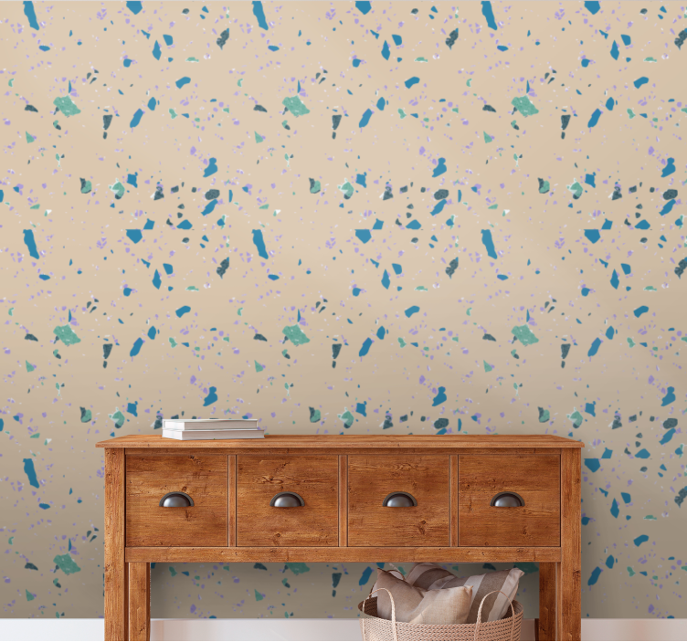 Abstract terrazzo pattern textured wallpaper - TenStickers