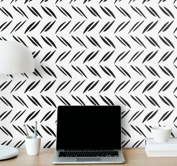 Angular Brushstrokes wallpaper geometric - TenStickers