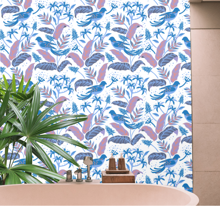 Aquatic Fauna Motif animals wallpaper - TenStickers