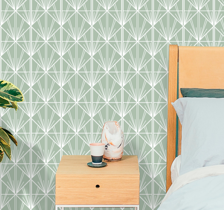 Art Deco Inspired wallpaper geometric - TenStickers