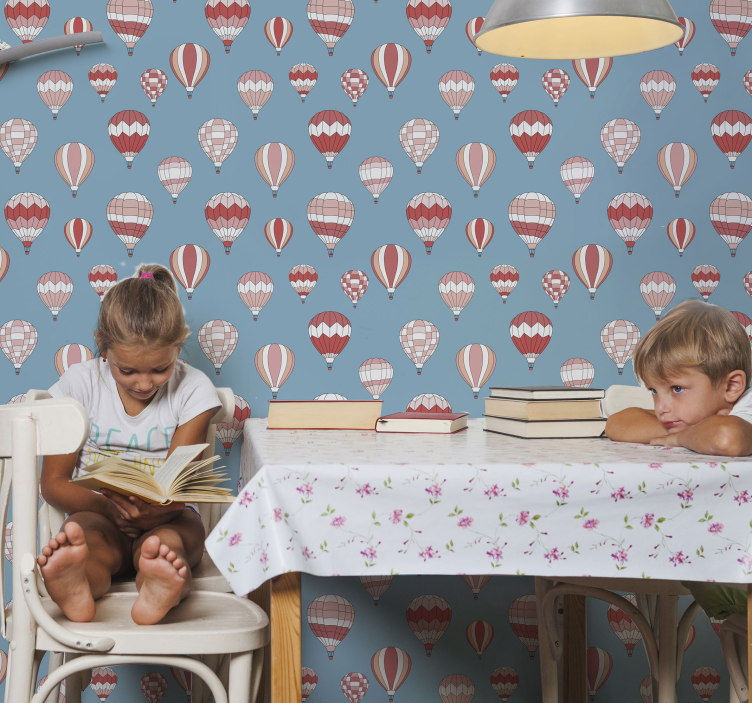 Balloon Motif Design wallpaper childrens room - TenStickers