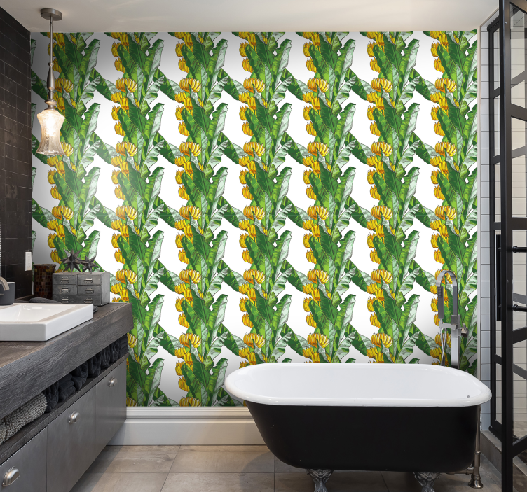 Banana leaves Flower Wallpaper - TenStickers
