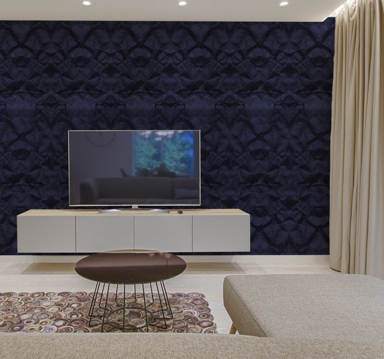 Blue Crepe Abstract  Wallpaper - TenStickers