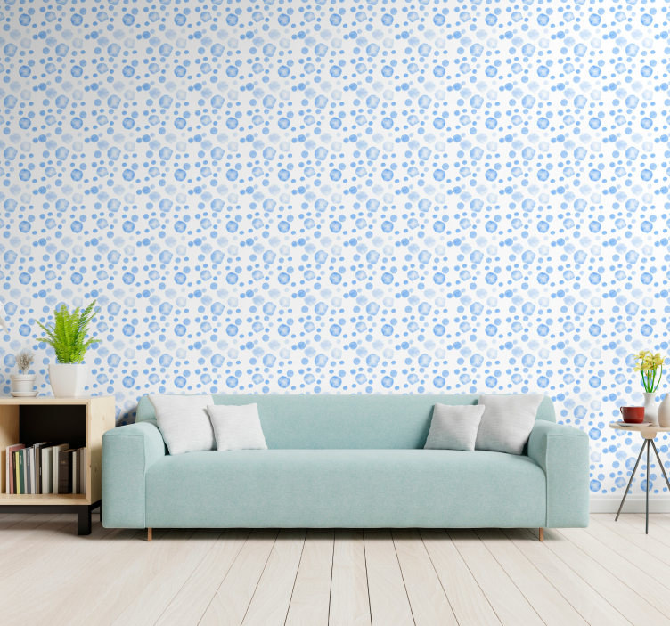 Blue paint strokes pattern Abstract Wallpaper - TenStickers