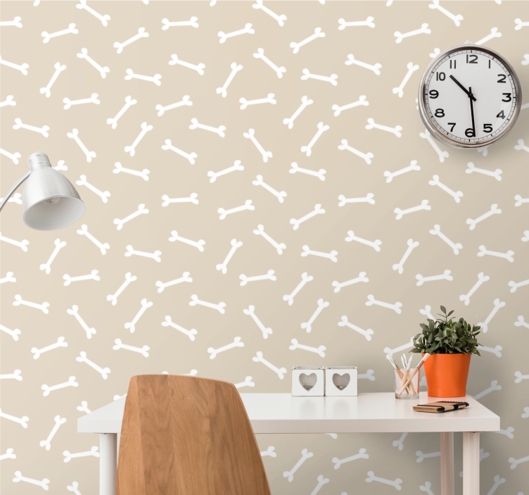 Bones Pattern cute dog wallpaper - TenStickers