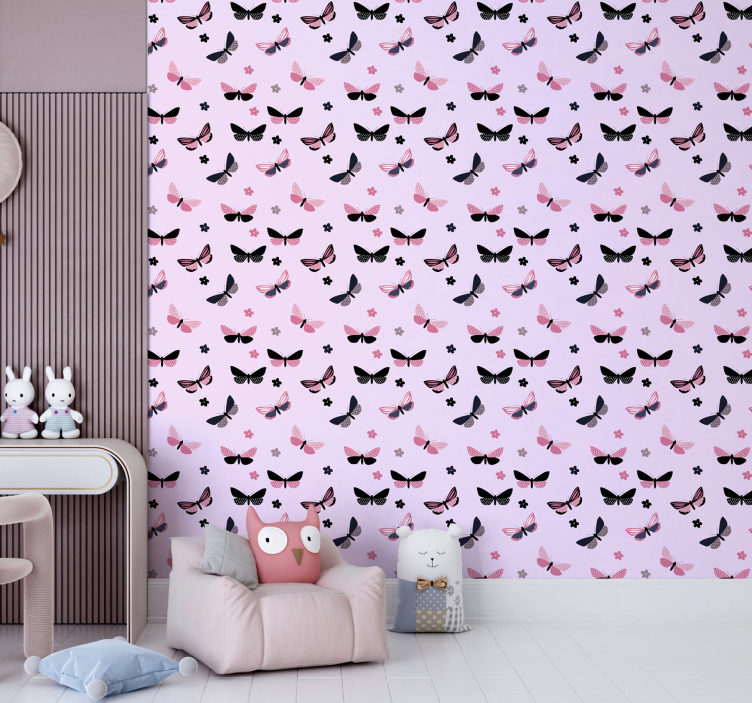 Butterfly Motif butterflies wallpaper - TenStickers