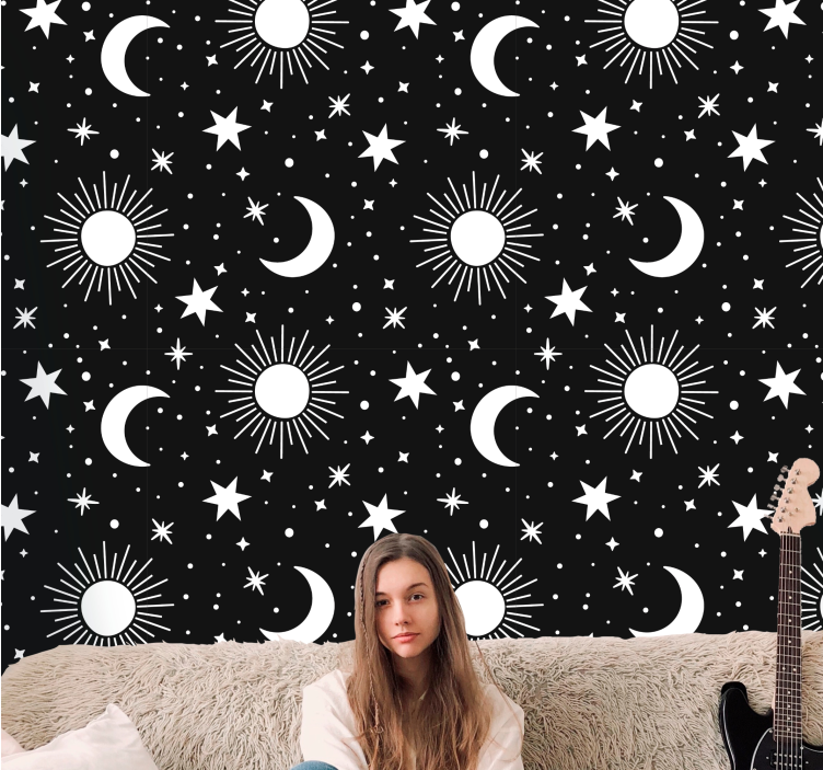 Celestial Bodies star wallpaper - TenStickers