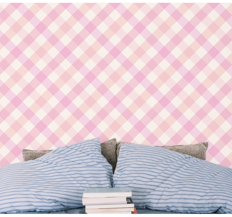 Checkered Pastel wallpaper squares - TenStickers