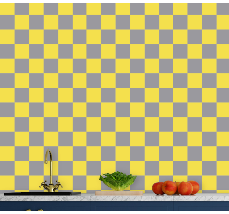 Chequered Pattern wallpaper squares - TenStickers