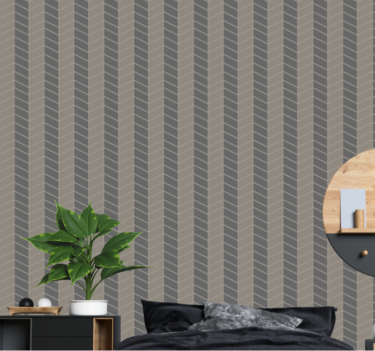 Chevron Patterned Design wallpaper geometric - TenStickers