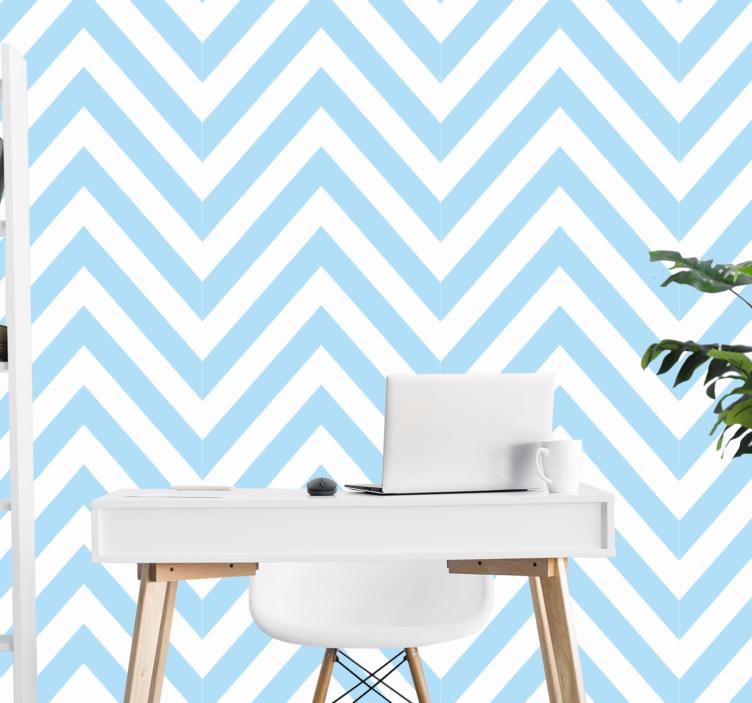 Chevron Zigzag wallpaper geometric - TenStickers