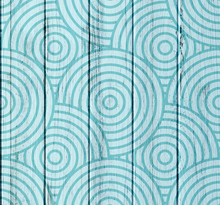 Circles on Wood wallpaper geometric - TenStickers