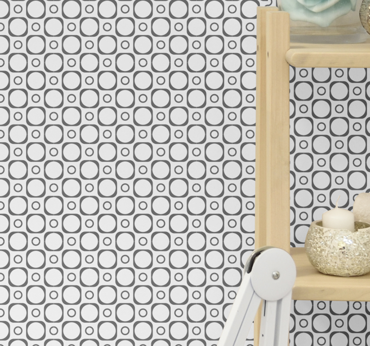 Circular Geometry wallpaper geometric - TenStickers