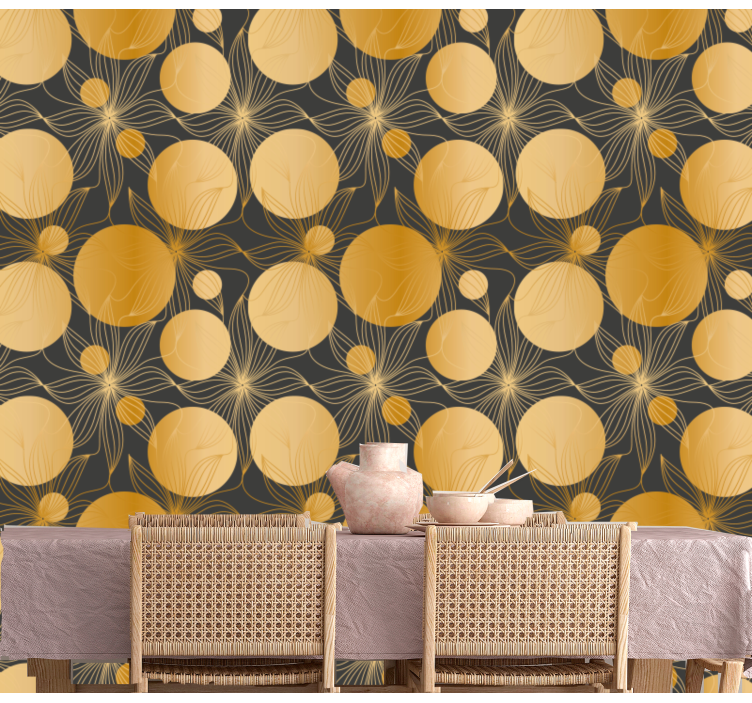 Circular Motif Ensemble wallpaper geometric - TenStickers