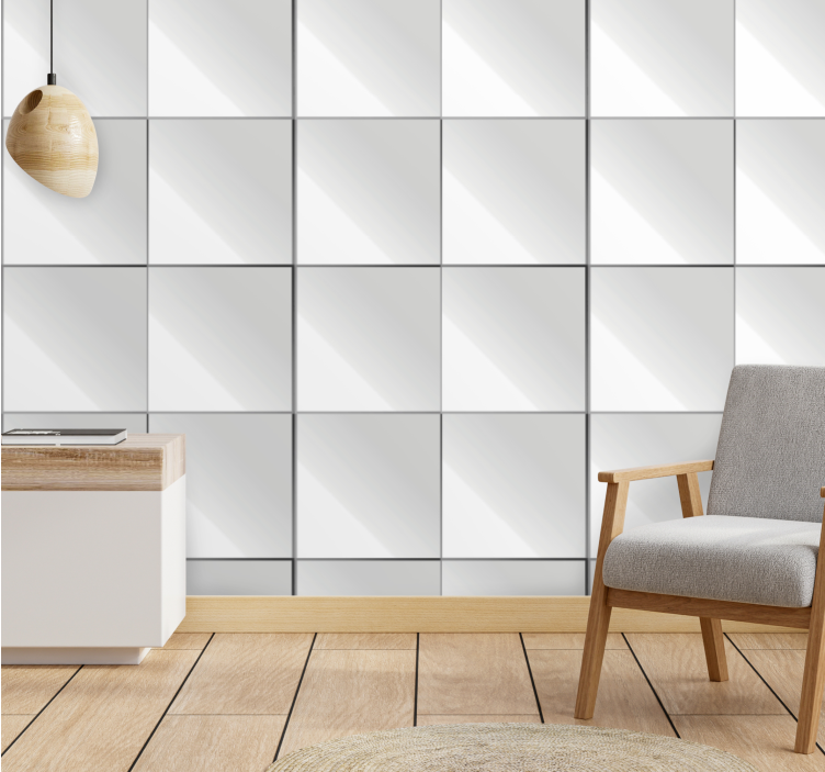 Clean simple pattern tile effect wallpaper - TenStickers