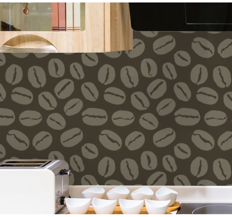 Coffee Bean Motif panel wallpaper - TenStickers
