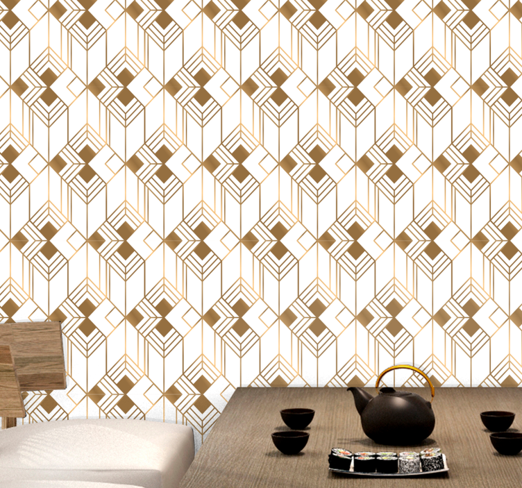 Cubist Symmetry wallpaper geometric - TenStickers