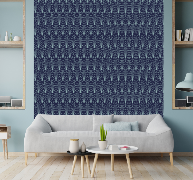 Dark Art Deco Textured Wallpaper - TenStickers