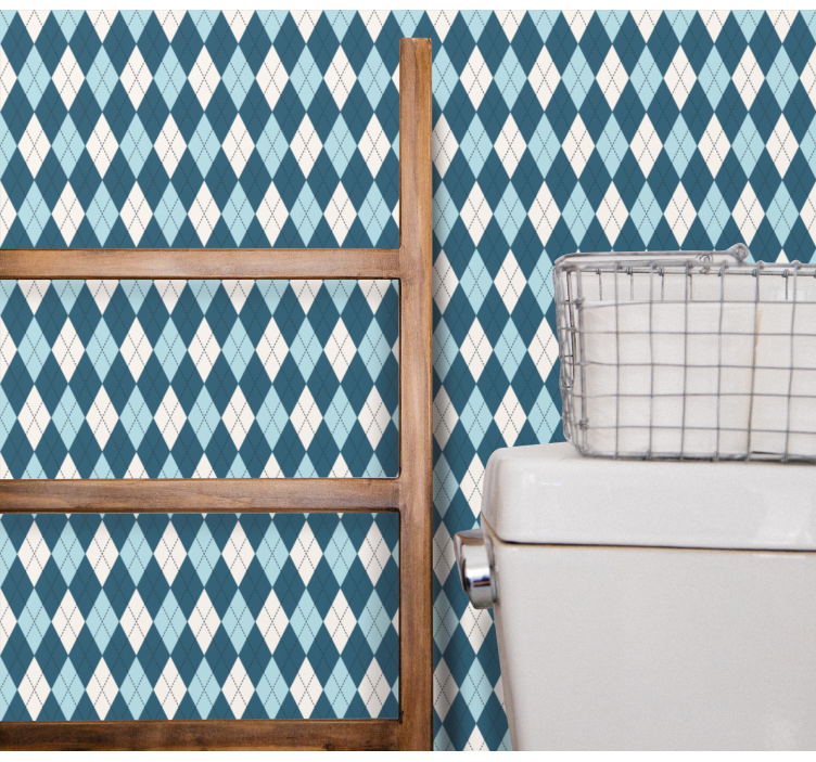 Diamond Harlequin wallpaper geometric - TenStickers