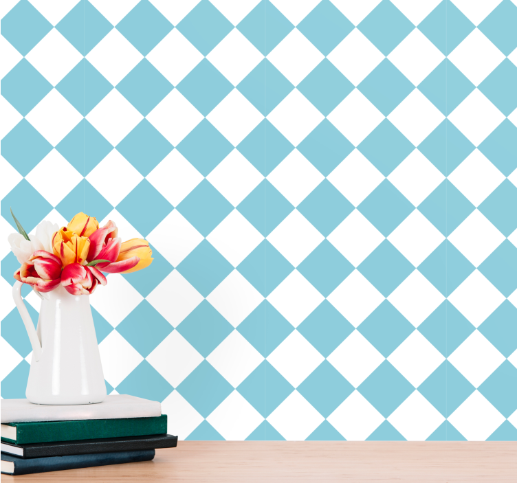 Diamond Pattern wallpaper striped - TenStickers
