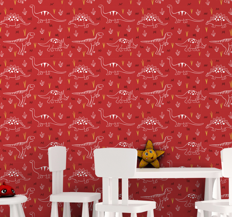 Dinosaur Illustration dinosaurs wallpaper - TenStickers