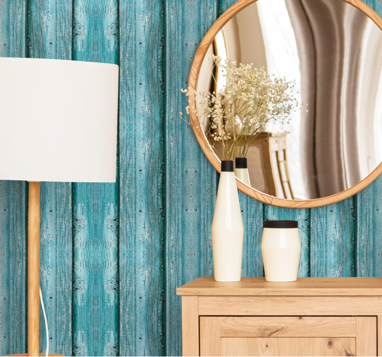 Distressed Timber wood effect wallpaper - TenStickers