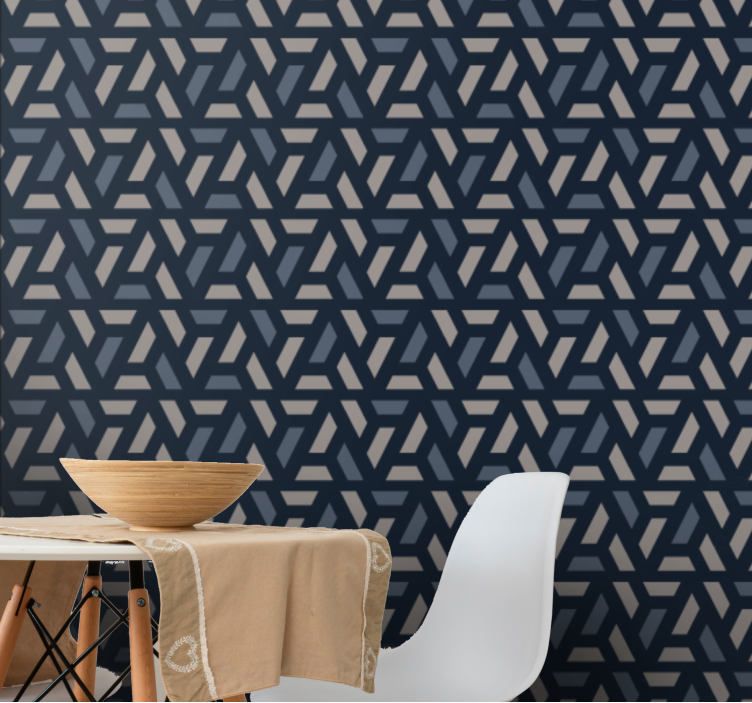 Dynamic Pattern Arrangement wallpaper geometric - TenStickers