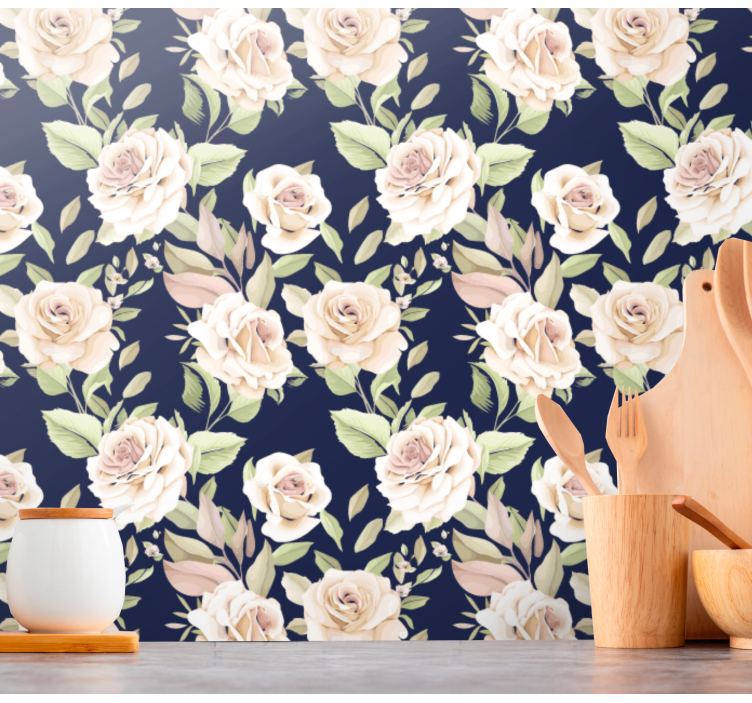 Elegant Floral Composition floral wallpaper - TenStickers
