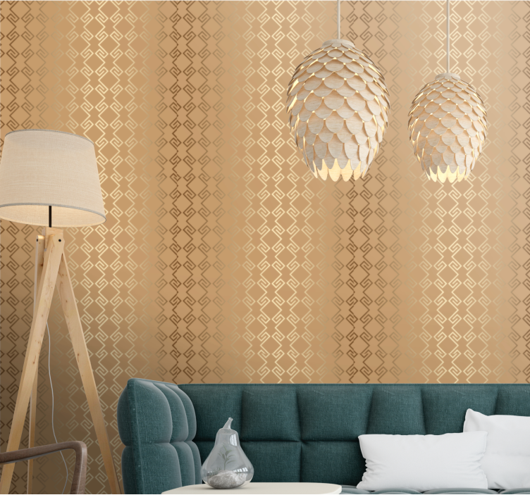 Elegant Geometric Forms ornamental wallpaper - TenStickers