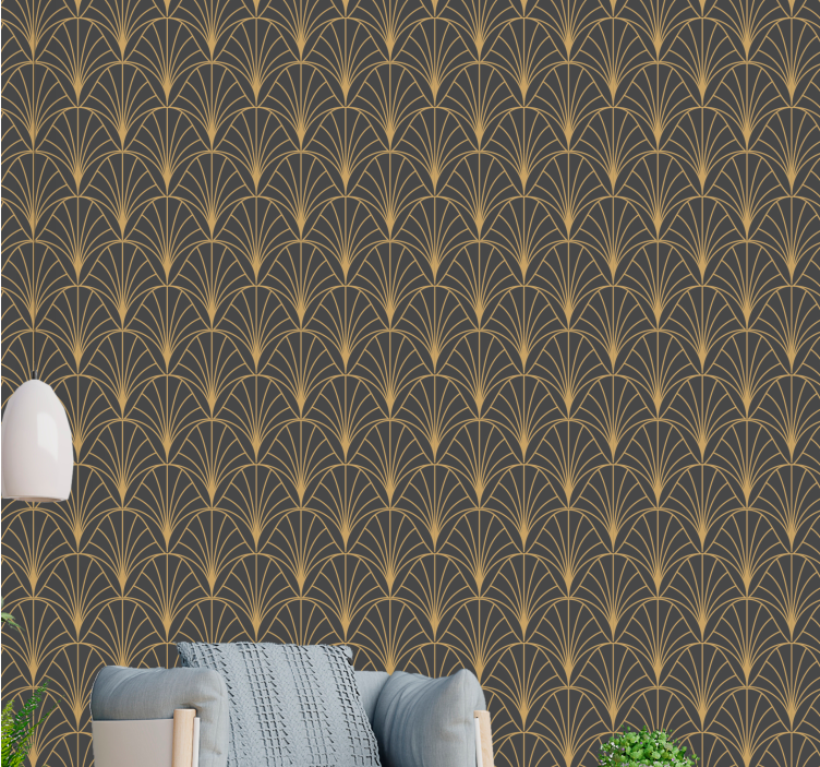 Elegant gold patterns contemporary wallpaper - TenStickers