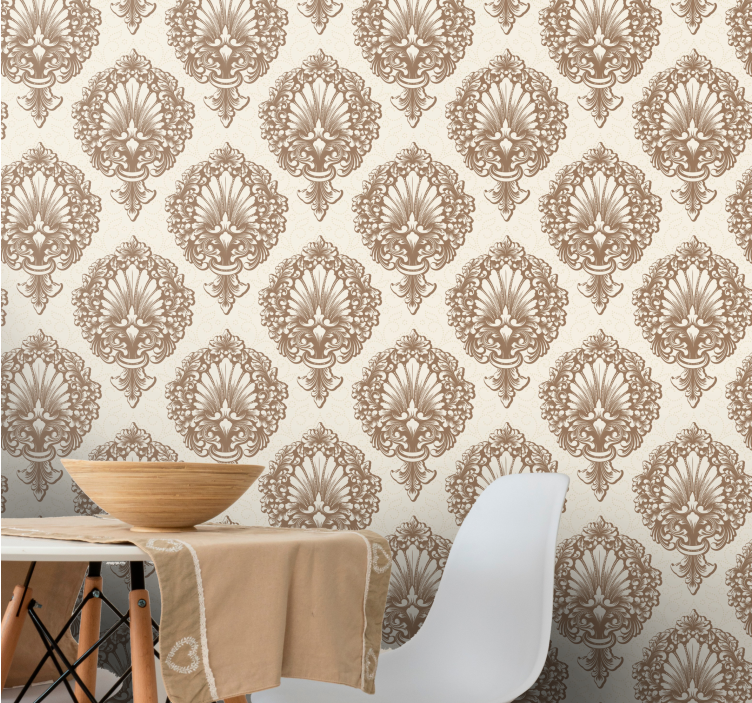 Elegant Shell Patterns baroque wallpaper - TenStickers