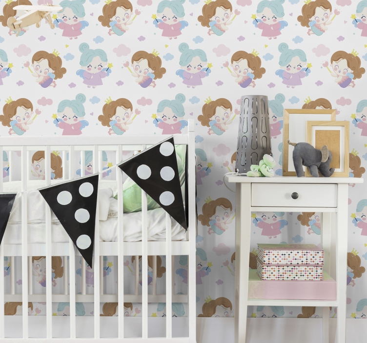 Magic fairy pattern nursery room wallpaper - TenStickers