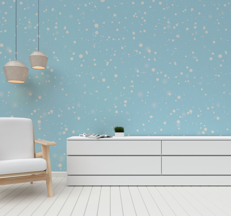 falling snow Living Room Wallpaper - TenStickers