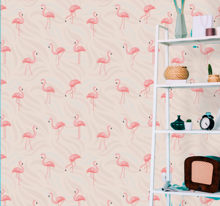 Flamingo Ensemble animals wallpaper - TenStickers
