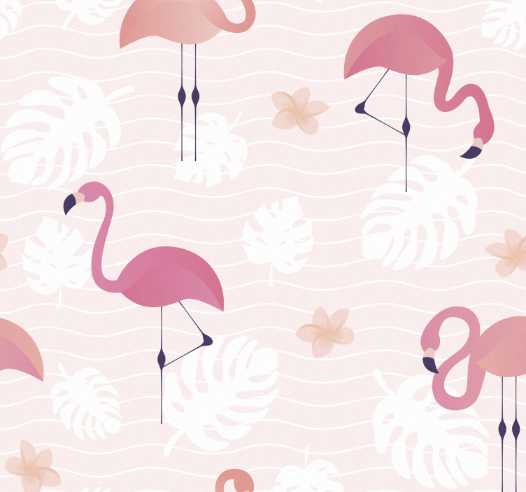 Flamingo Serenity animals wallpaper - TenStickers
