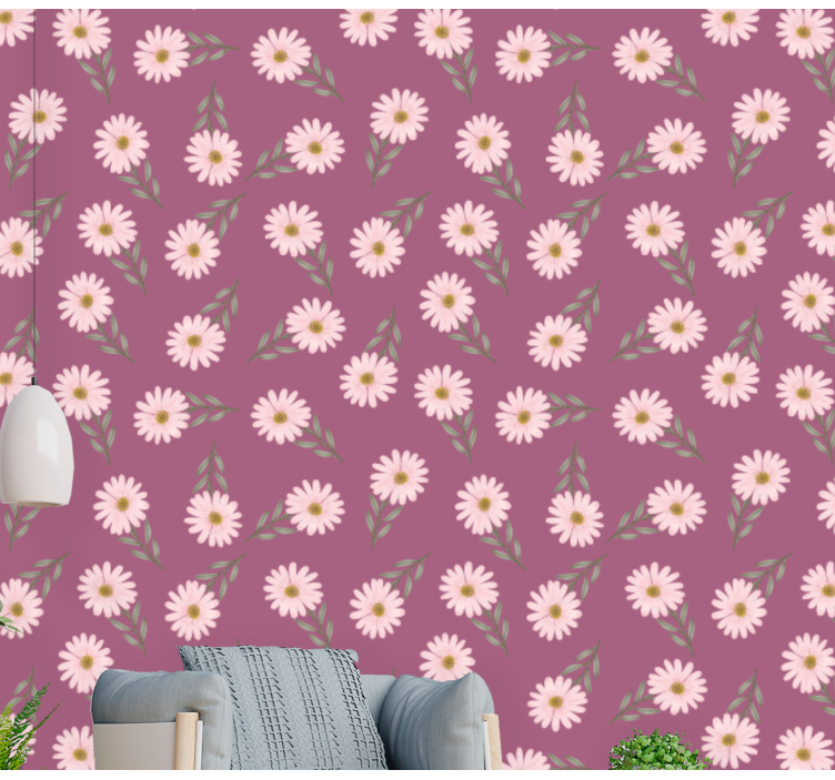 Floral Ambience flowers wallpaper - TenStickers