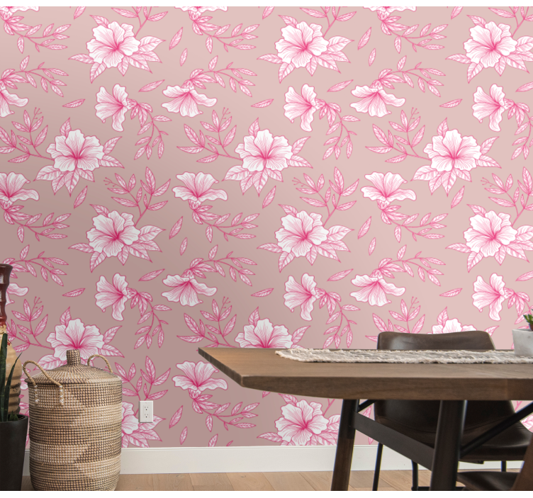 Floral Blossom Display flowers wallpaper - TenStickers