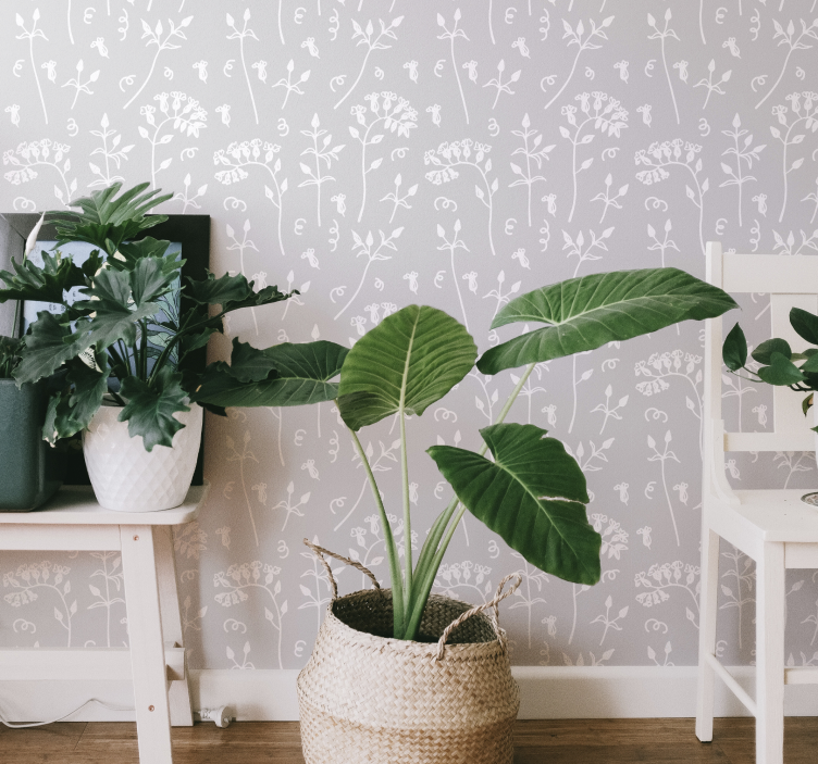 Floral Botanical flowers wallpaper - TenStickers