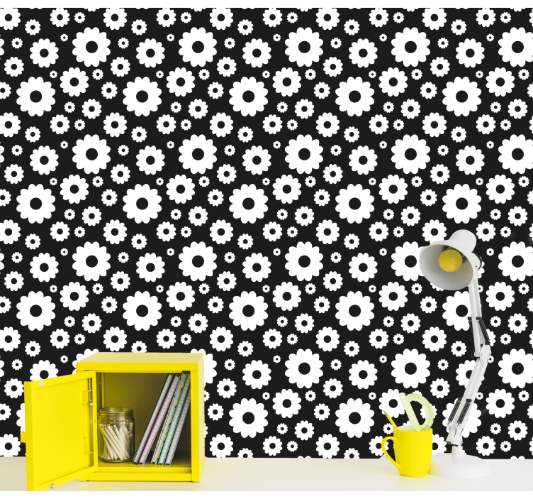 Floral Patterned Surface floral wallpaper - TenStickers