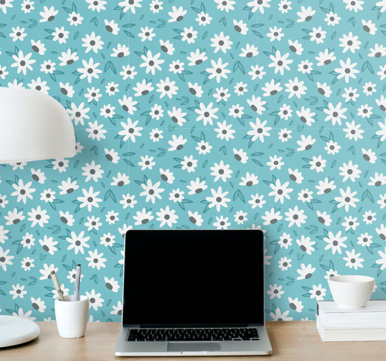 Floral Spring Bloom flowers wallpaper - TenStickers