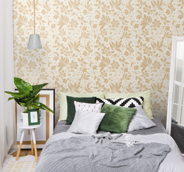 Floral wallpaper elegant floral decor - TenStickers