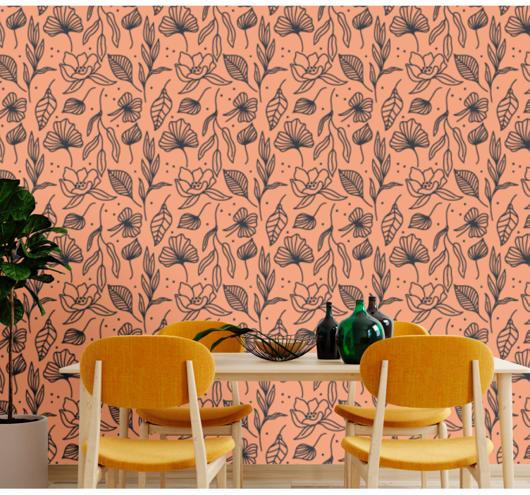 Gallerist stencil pattern modern wallpaper - TenStickers
