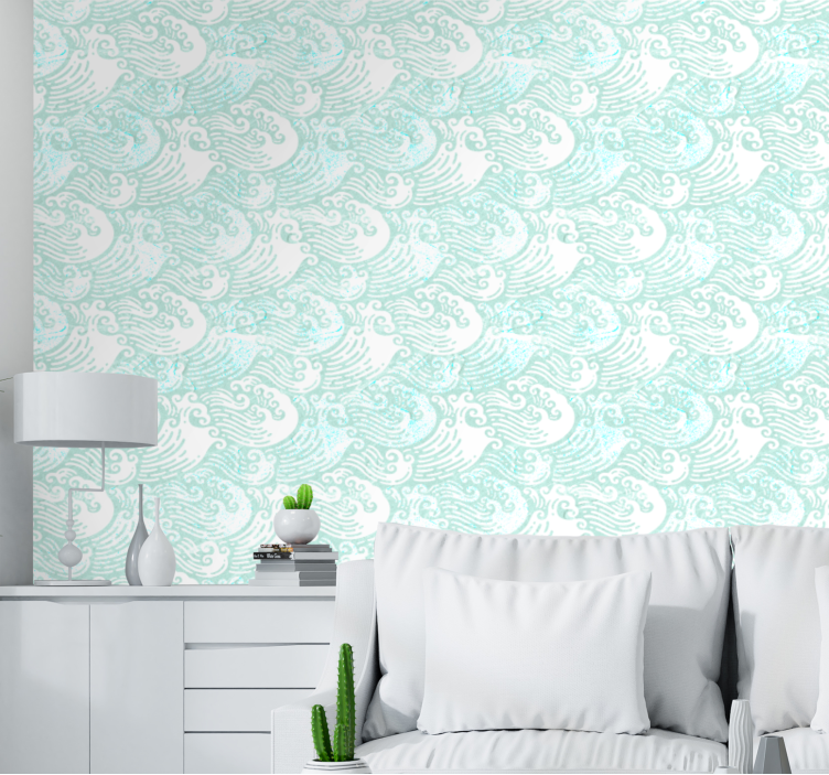 Gentle Wave Patterns nature wallpaper - TenStickers