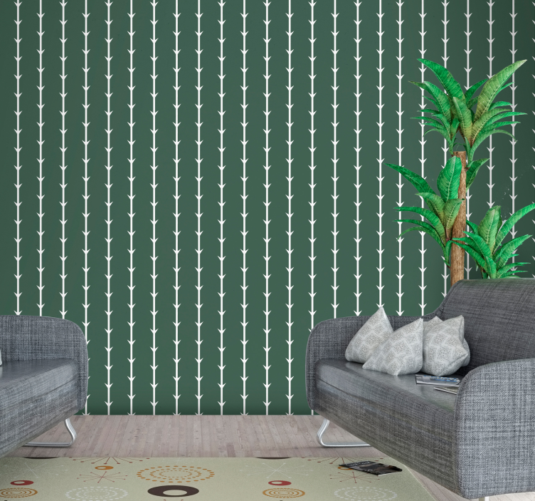 Geometric Bamboo Design wallpaper geometric - TenStickers