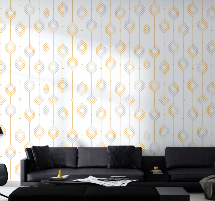 Geometric Chain Lines wallpaper geometric - TenStickers