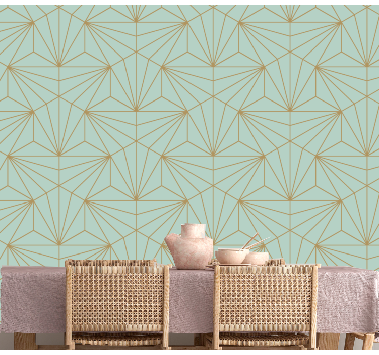 Geometric Line Art wallpaper geometric - TenStickers