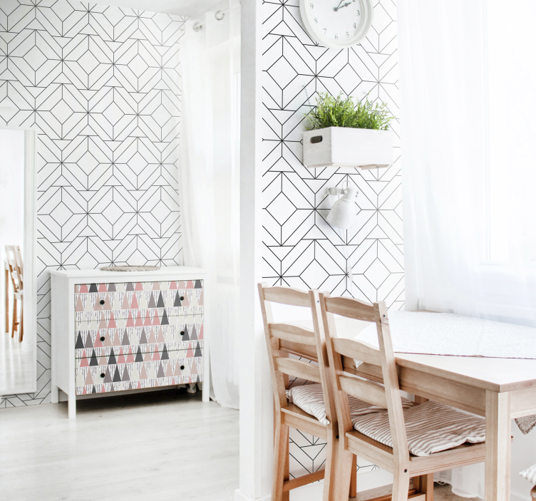 Geometric Lines Decor wallpaper geometric - TenStickers