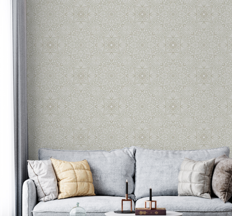 Geometric Mandalas ornamental wallpaper - TenStickers