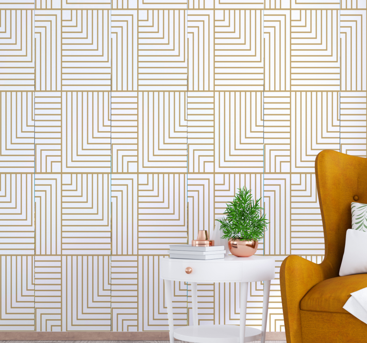 Geometric Maze wallpaper geometric - TenStickers