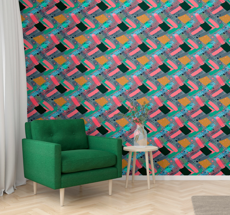 Geometric Pattern Fusion wallpaper geometric - TenStickers